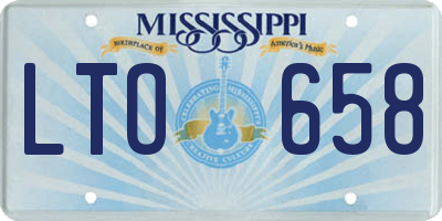 MS license plate LTO658