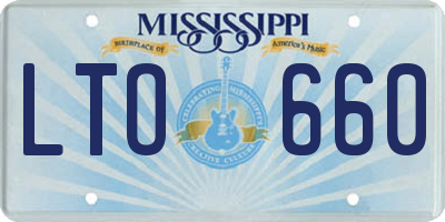 MS license plate LTO660