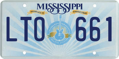 MS license plate LTO661
