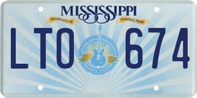 MS license plate LTO674