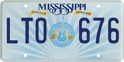 MS license plate LTO676