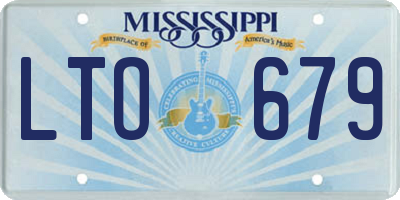MS license plate LTO679