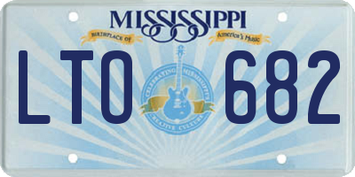 MS license plate LTO682