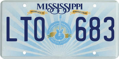 MS license plate LTO683