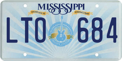 MS license plate LTO684