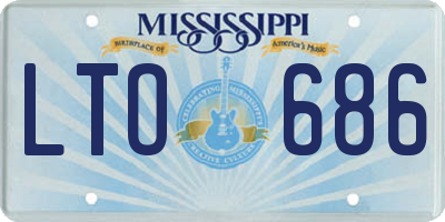 MS license plate LTO686