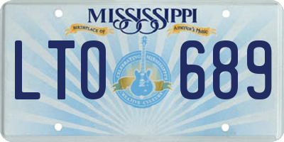 MS license plate LTO689