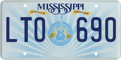 MS license plate LTO690