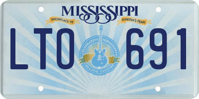 MS license plate LTO691