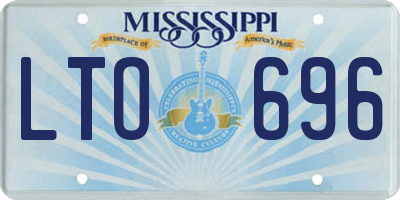 MS license plate LTO696
