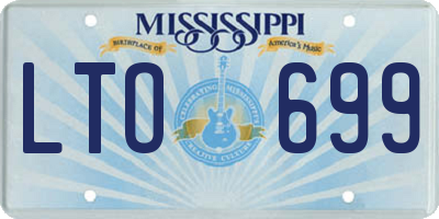 MS license plate LTO699