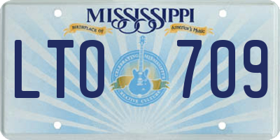 MS license plate LTO709
