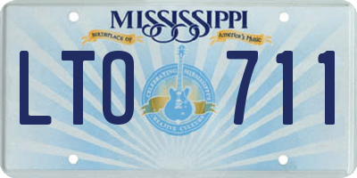 MS license plate LTO711