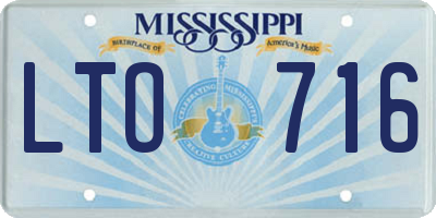 MS license plate LTO716