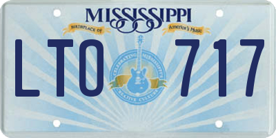 MS license plate LTO717