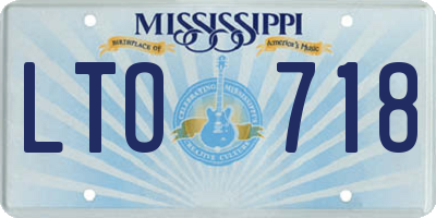 MS license plate LTO718