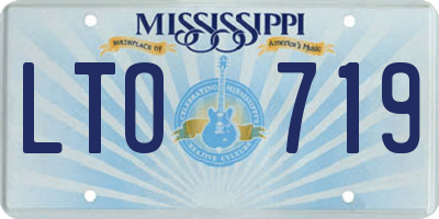 MS license plate LTO719