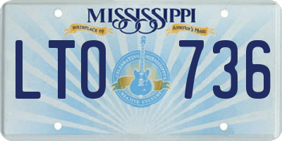 MS license plate LTO736