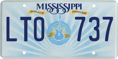 MS license plate LTO737