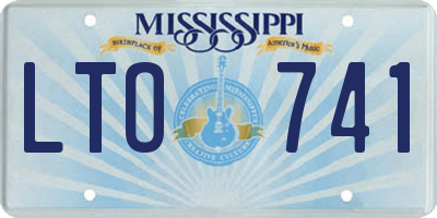 MS license plate LTO741