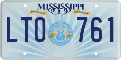 MS license plate LTO761