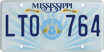 MS license plate LTO764