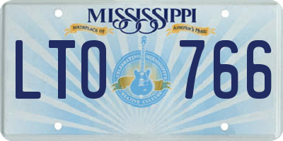 MS license plate LTO766
