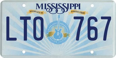 MS license plate LTO767