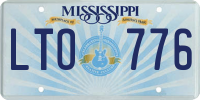 MS license plate LTO776