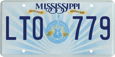 MS license plate LTO779
