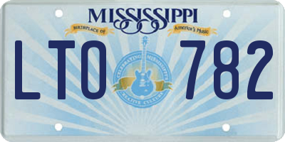 MS license plate LTO782
