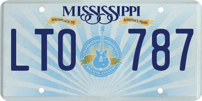 MS license plate LTO787