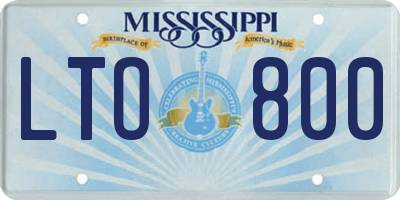MS license plate LTO800