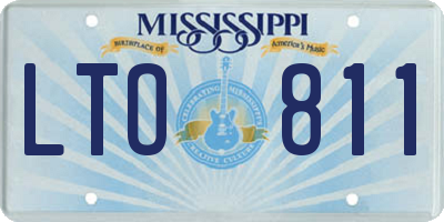 MS license plate LTO811