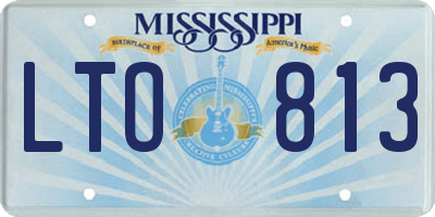 MS license plate LTO813