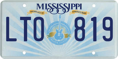MS license plate LTO819