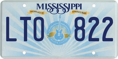 MS license plate LTO822