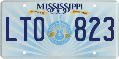 MS license plate LTO823