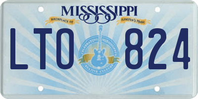 MS license plate LTO824