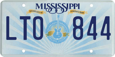MS license plate LTO844