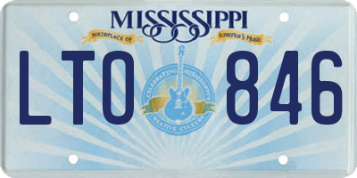 MS license plate LTO846