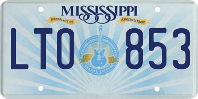 MS license plate LTO853