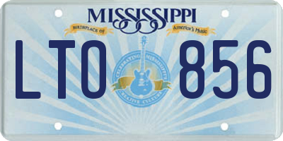 MS license plate LTO856