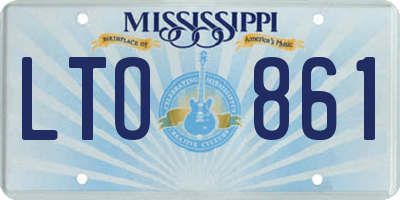 MS license plate LTO861