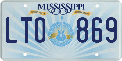 MS license plate LTO869