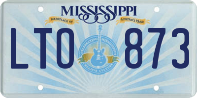 MS license plate LTO873