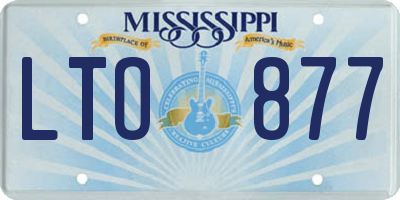 MS license plate LTO877