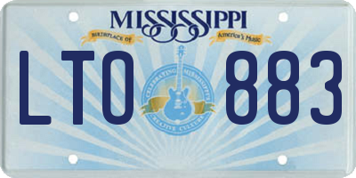 MS license plate LTO883