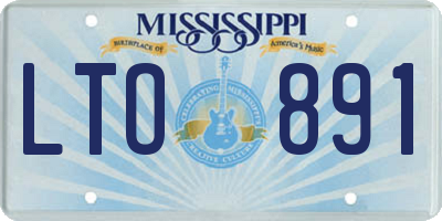 MS license plate LTO891
