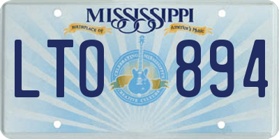 MS license plate LTO894